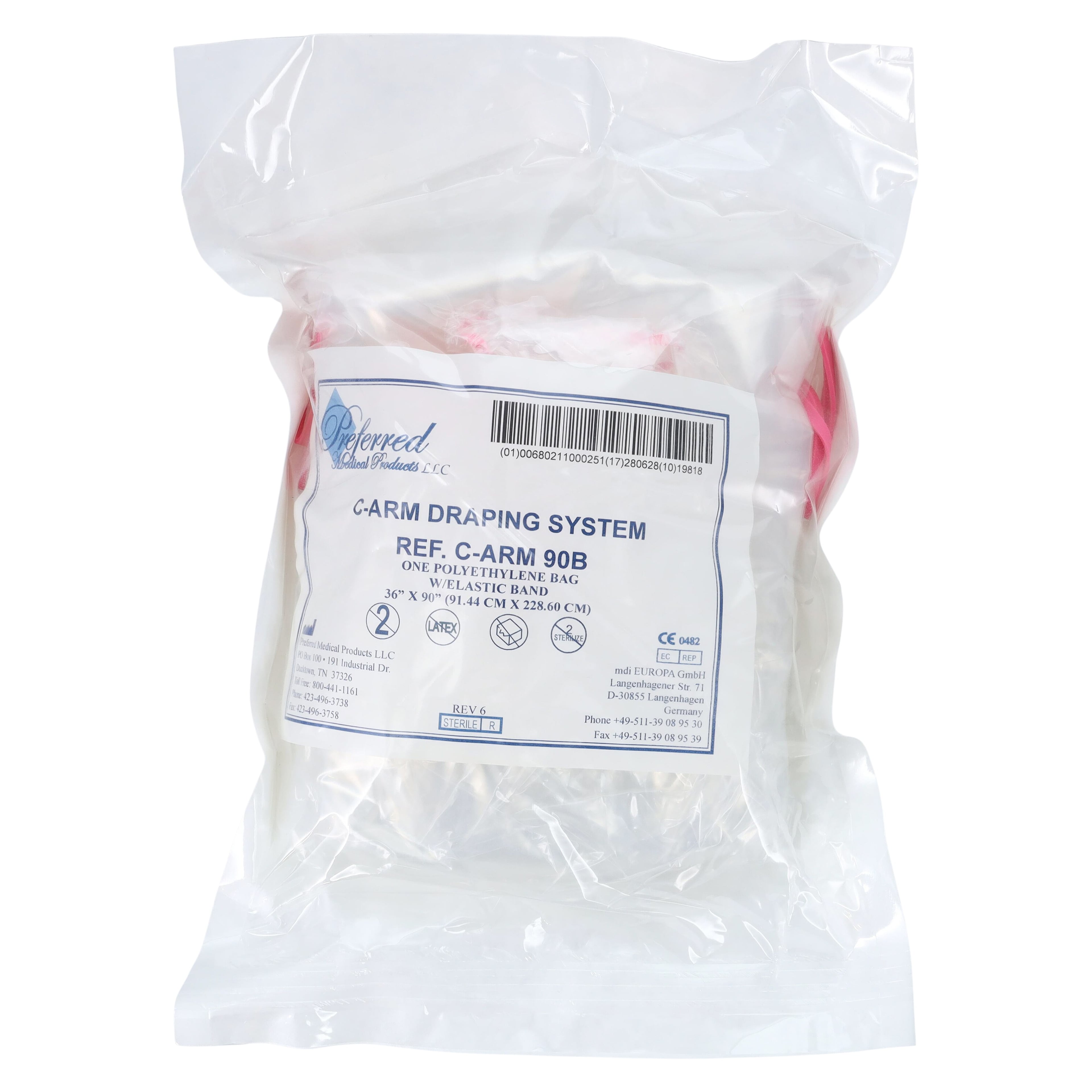C-Arm Drape, 36" x 90", Sterile, Disposable (Preferred Medical Products)