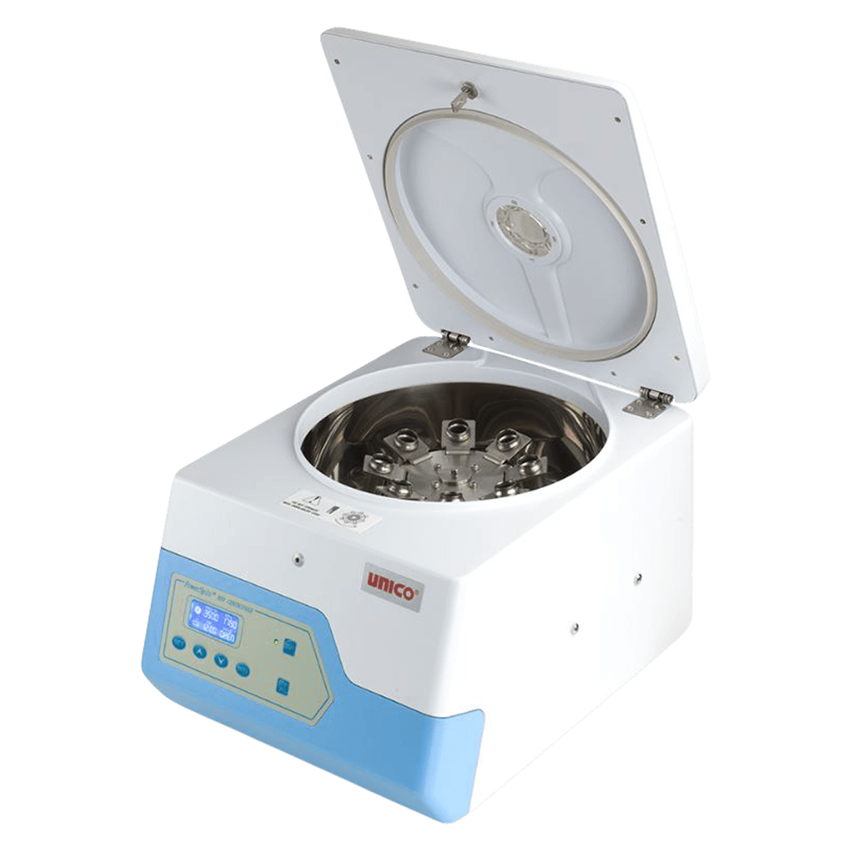 Unico PowerSpin HXV Variable Speed Centrifuge, 6/8 Place, 500-3500 rpm, Horizontal Rotor