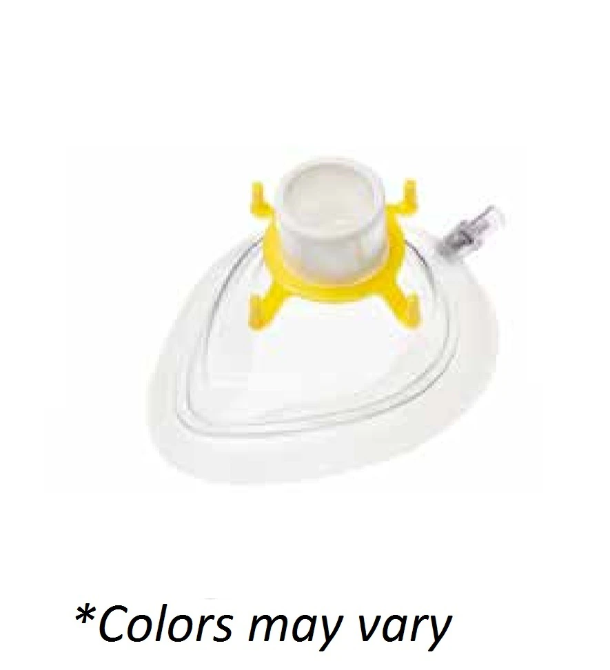 ICU Medical Anesthesia Mask with Blue Hook Ring, Adult, 50/Case