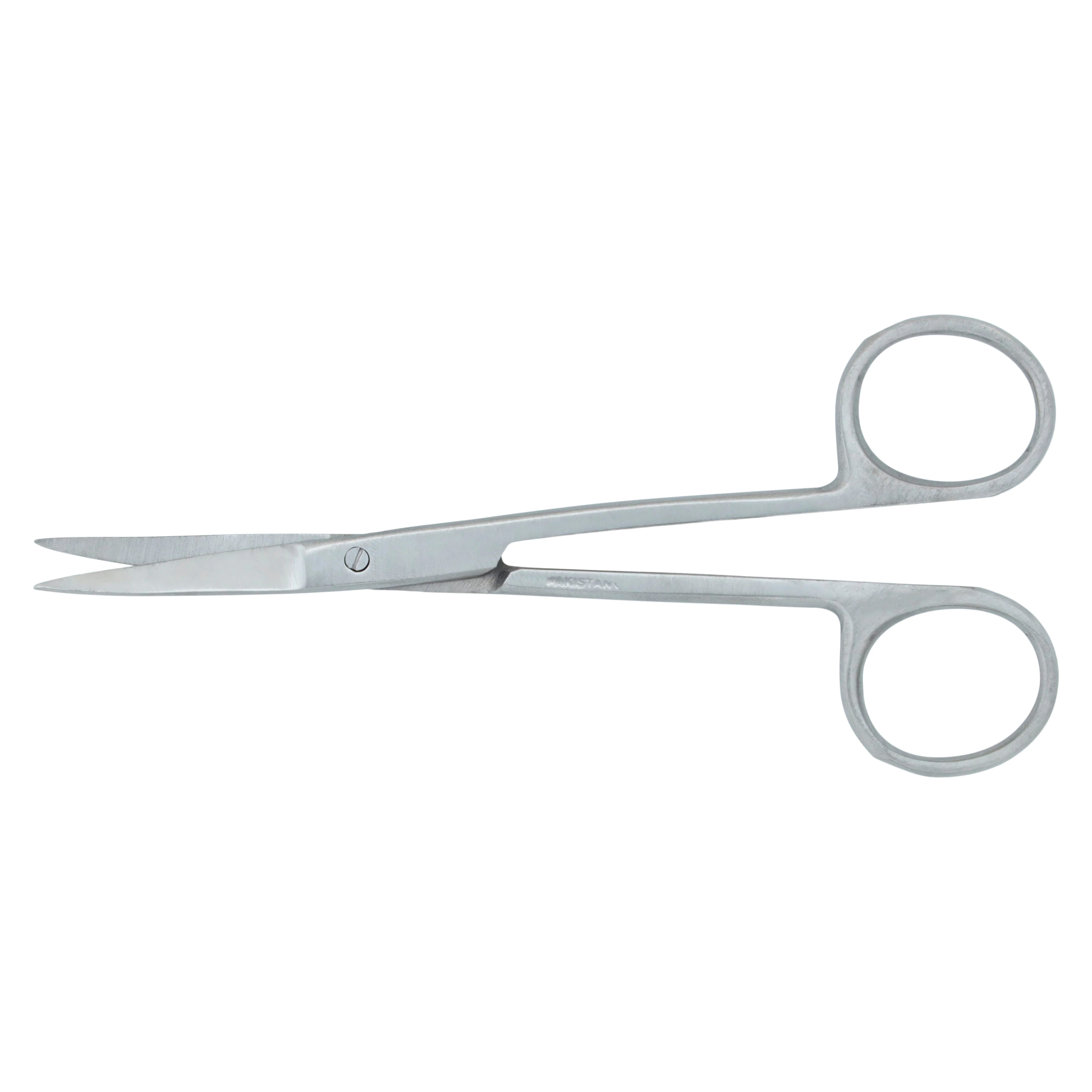 Medical Action Industries Iris Surgical Scissors, Curved, 4-1/2", Stainless Steel, Disposable, 20/Box