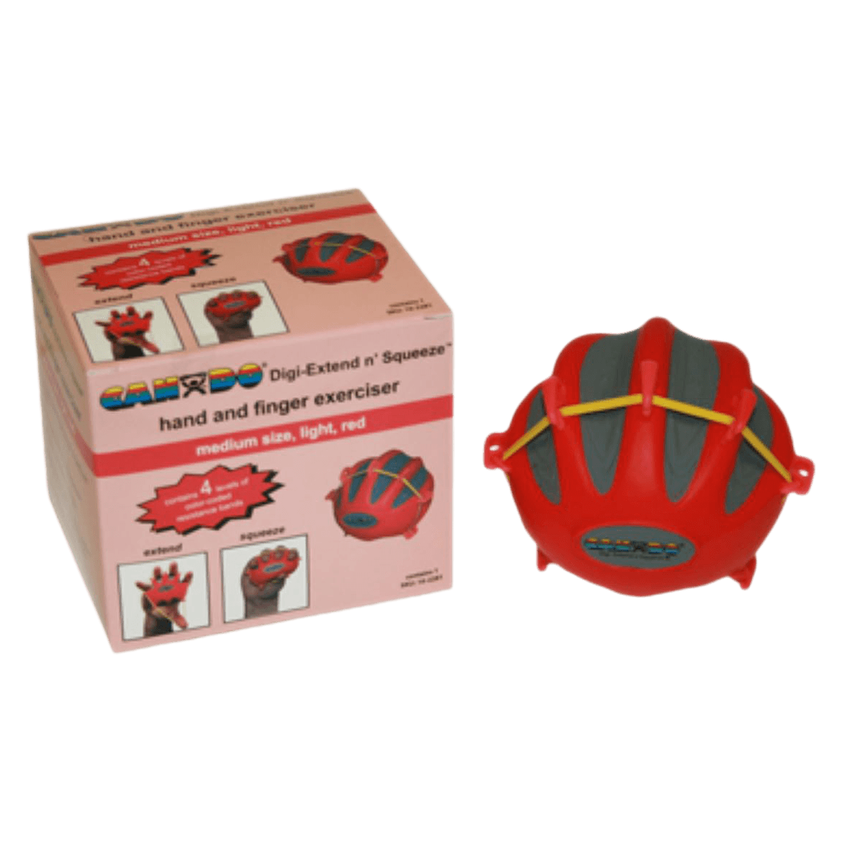 CanDo Digi-Extend n' Squeeze Hand Exerciser, Red, Each