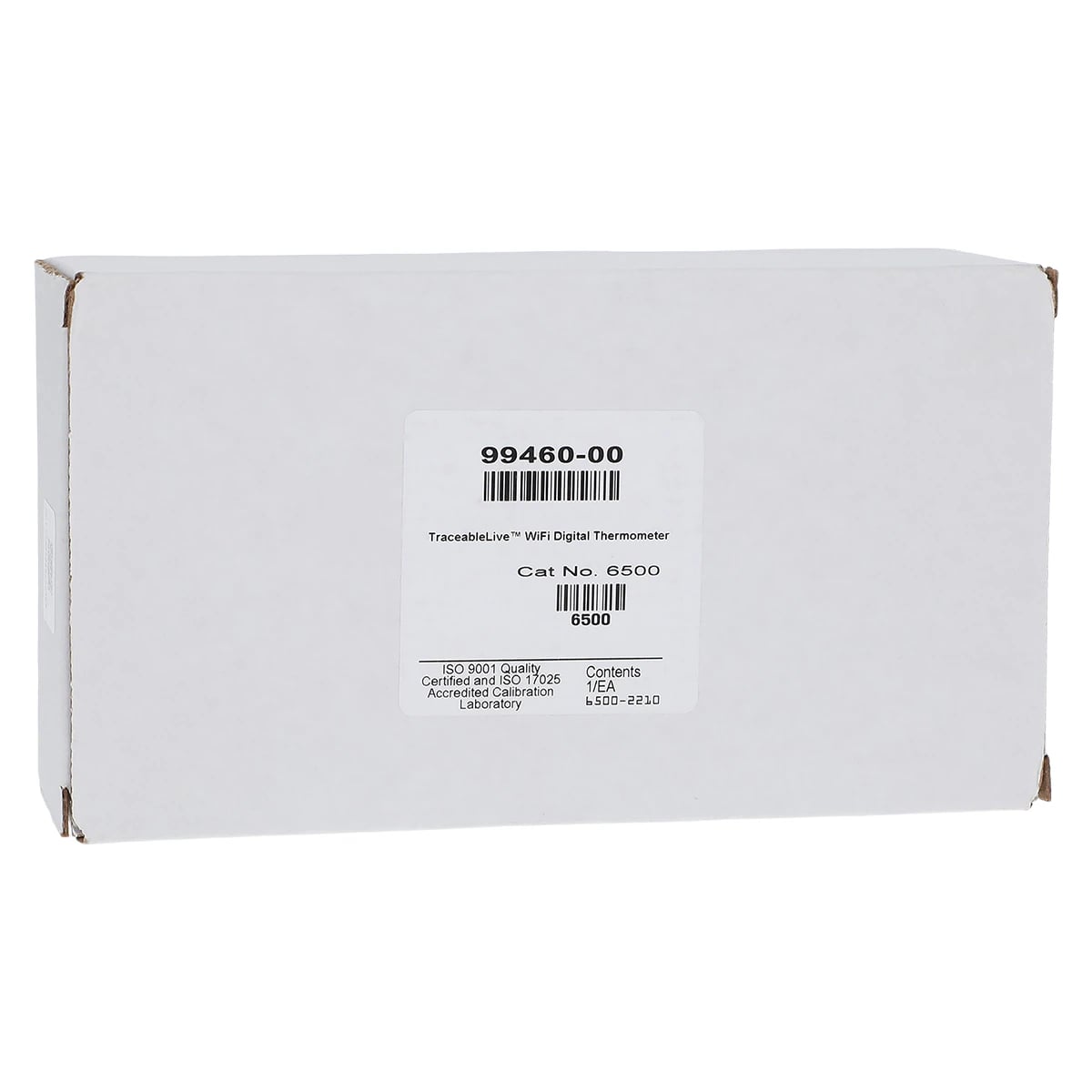 TraceableLive WiFi Data Logging Thermometer, ABS Plastic, -50 to 60°C, 2 Bottle Probes, LCD, ISO 17025/A2LA/NIST, Each