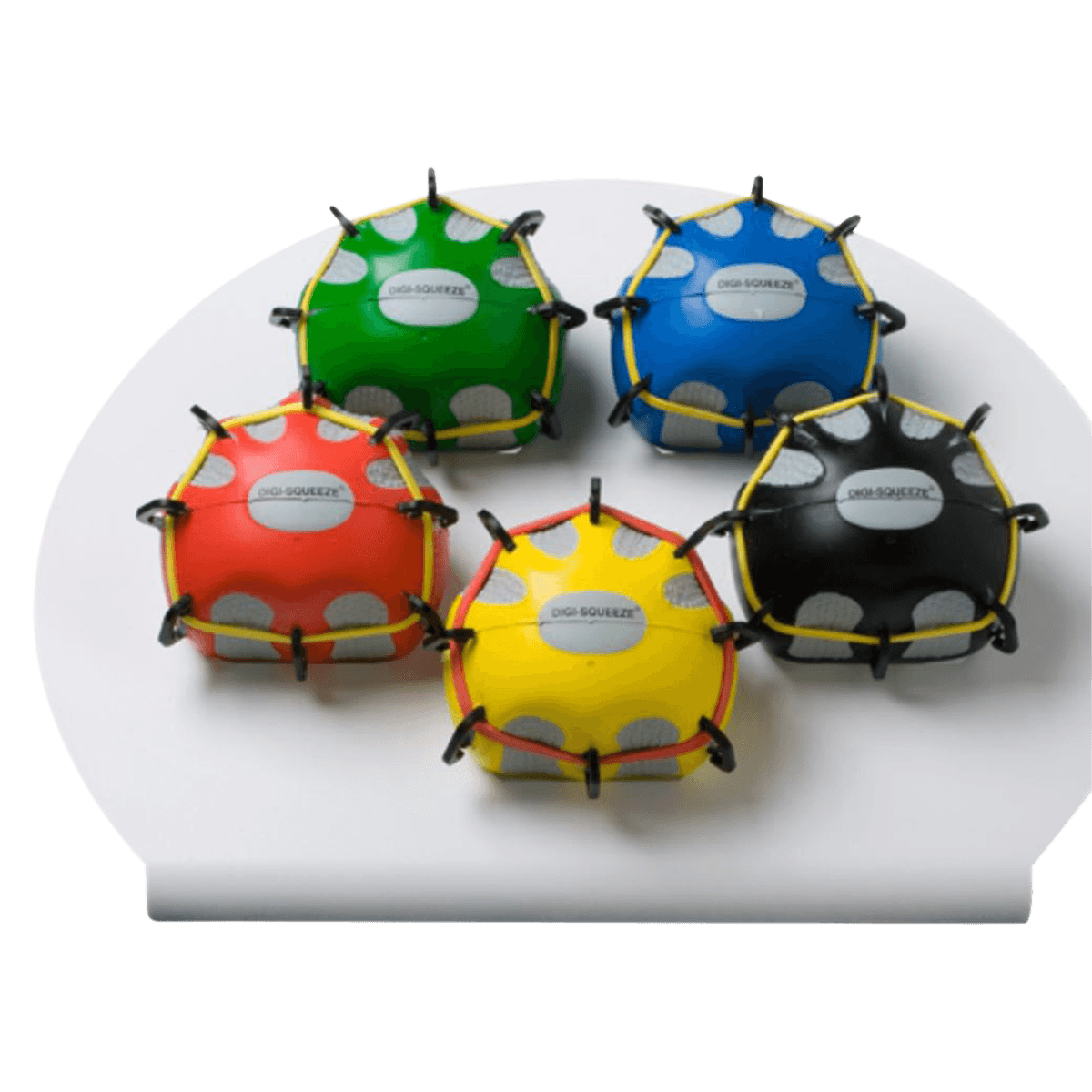 CanDo Digi-Extend 'n Squeeze Hand Exerciser, Set of 5 (Yellow, Red, Green, Blue, Black)