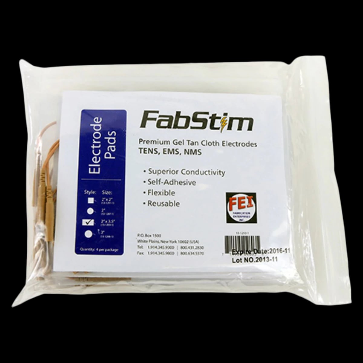 FabStim Stimulating Electrode, TENS, 40/Bag
