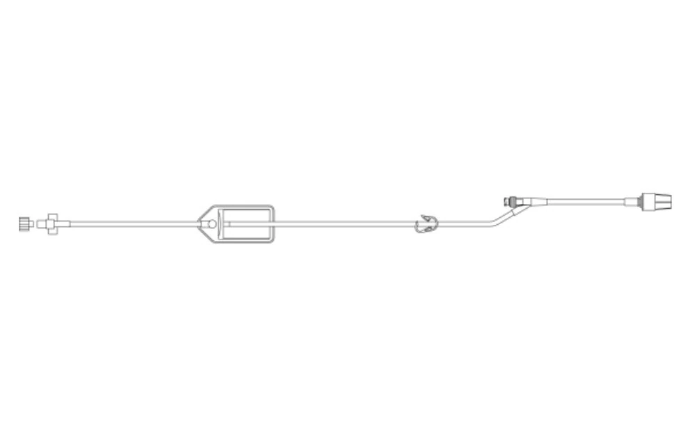 Carefusion IV Extension Set with 1.2 Micron Filter, 17" Spin Male Luer Lock, Pinch Clamp, Smartsite Valve, Sterile, 100/Case