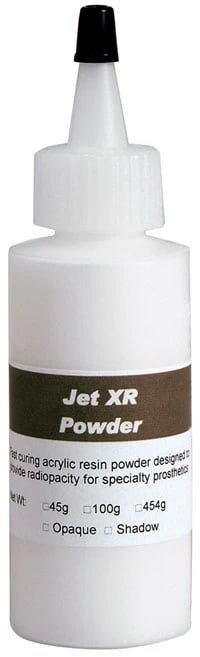 Jet XR Opaque Powder, 45g/2oz, Radiopaque Self-Curing Acrylic Powder