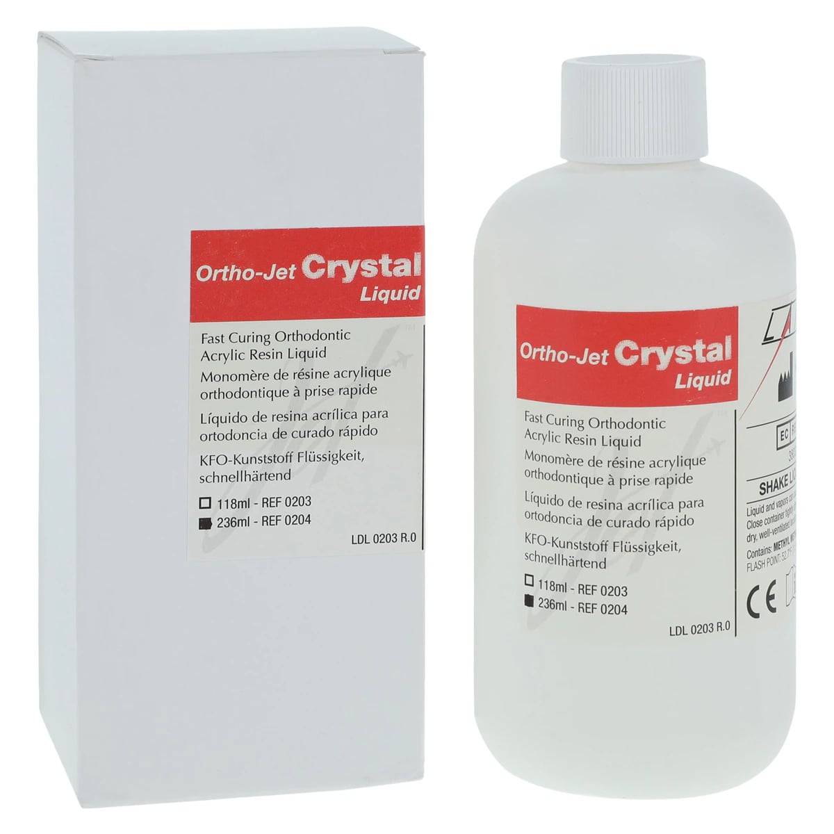 Ortho-Jet Crystal™ Liquid, 236ml Bottle, Clear Self-Curing Acrylic Resin