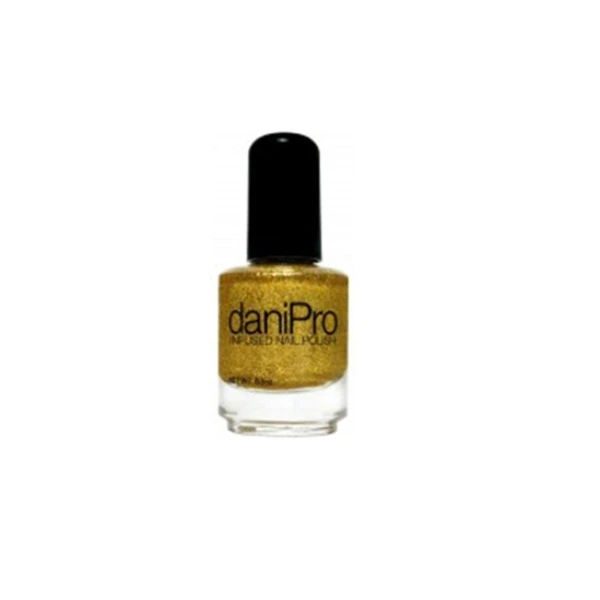 DaniPro Infused Nail Polish, Undecylenic Acid, Glitzy Gold, Each