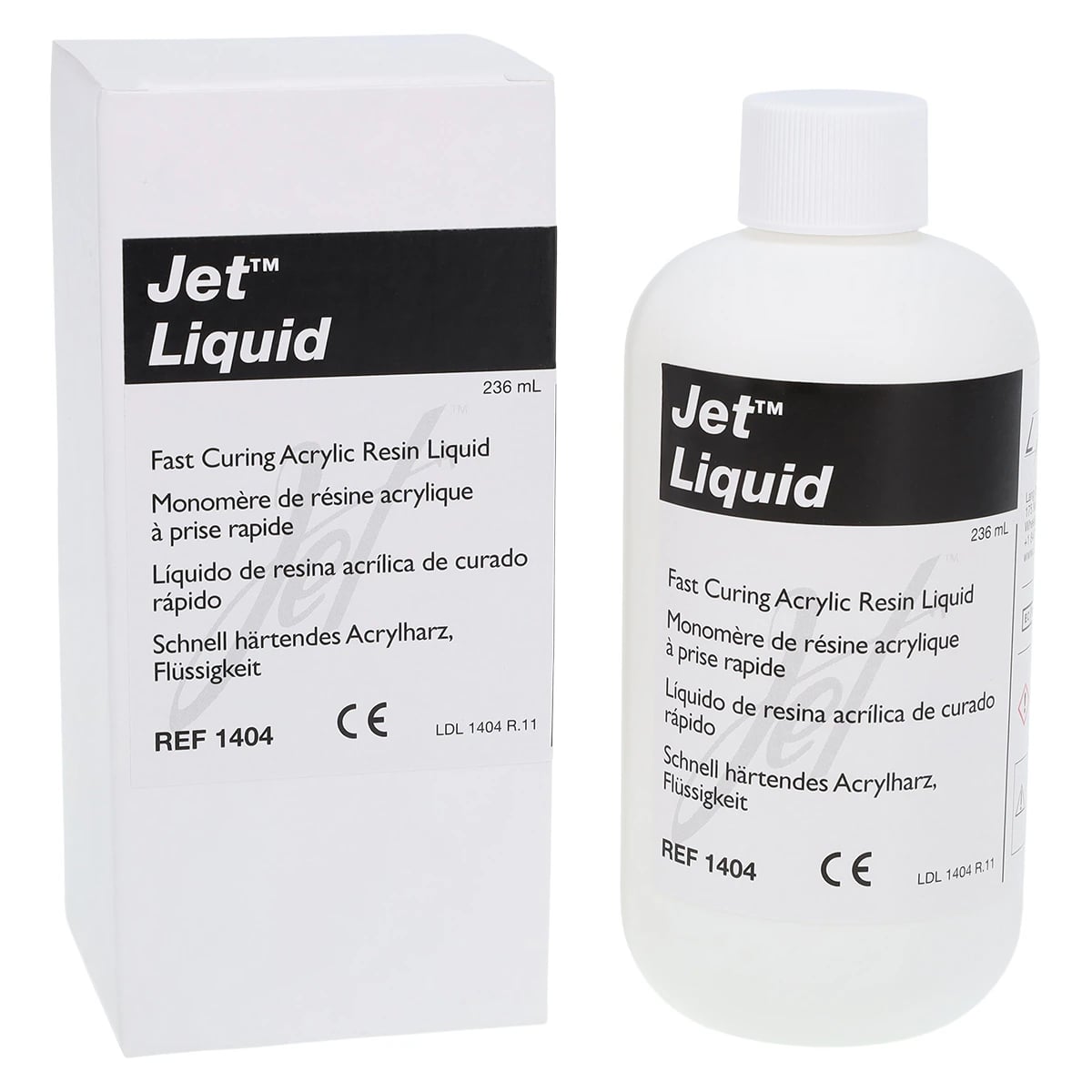 Lang Dental Jet Tooth Shade Self-Cure Acrylic Liquid, 236 mL (8 oz) Bottle, 1404R