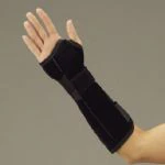 DeRoyal Splint Wrist/Forearm, Suede Leatherette, 11.5", Size Large, Right