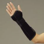 DeRoyal Splint Wrist/Forearm, Suede Leatherette, 11.5", Size Medium, Right