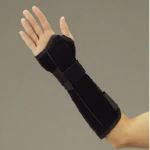 DeRoyal Wrist/Forearm Splint Brace, Suede Leatherette, Adult Medium, 11.5", Left