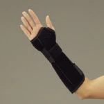 DeRoyal Wrist/Forearm Splint Brace, Suede Leatherette, Adult, Small, 11.5"