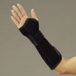 DeRoyal Wrist/Forearm Splint Brace, Suede Leatherette, Adult, Large, 11.5", Right