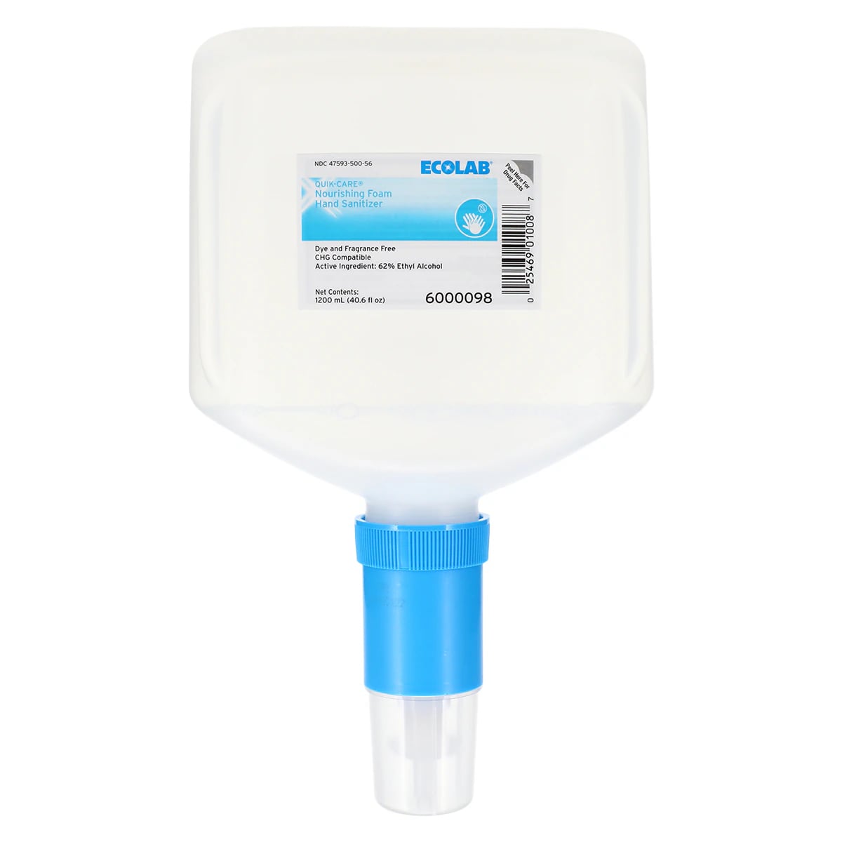 Ecolabs QuickCare Hand Sanitizer Foam, 1200 mL, 4/Case