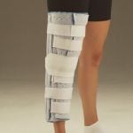 DeRoyal PremierPro Cutaway Knee Immobilizer, Adult, Foam, 18", One Size, Gray