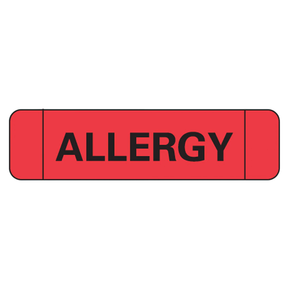 Precision Dynamics Ident-Alert Wristband Companion Label, Red, 1-1/2" x 3/8", 500/Roll