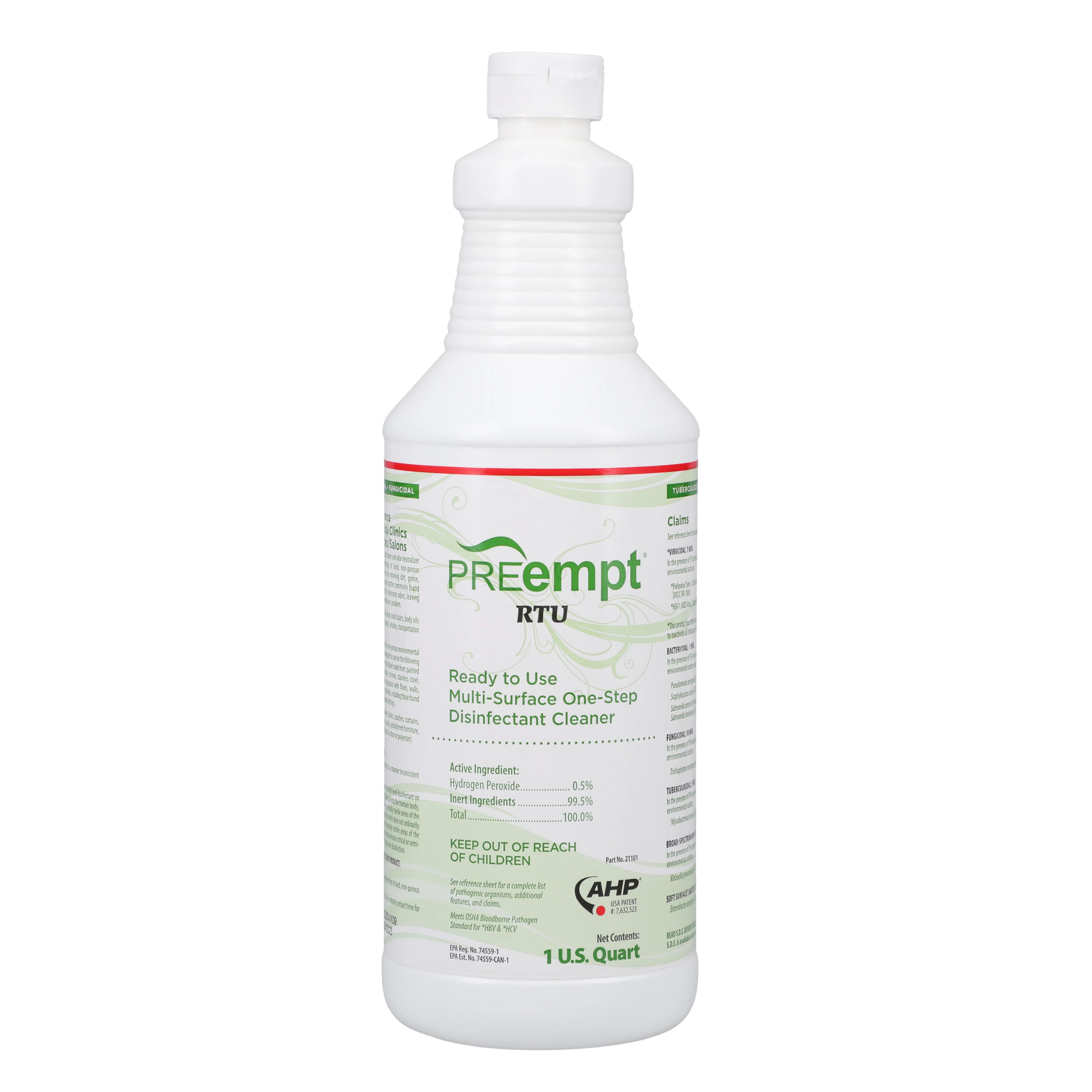 PREempt Multisurface Disinfectant, 32 oz Bottle, 12/Case