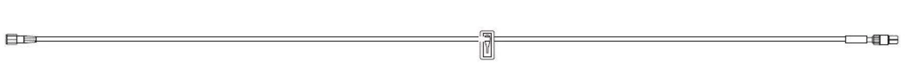 Carefusion IV Extension Set, 62" Small Bore, Spin Male Luer Lock, Slide Clamp, Non-DEHP, Sterile, 100/Case
