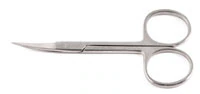 Sklar Econo Iris Scissors, Curved, 4-1/2", Stainless Steel, Sterile, Disposable, 25/Box