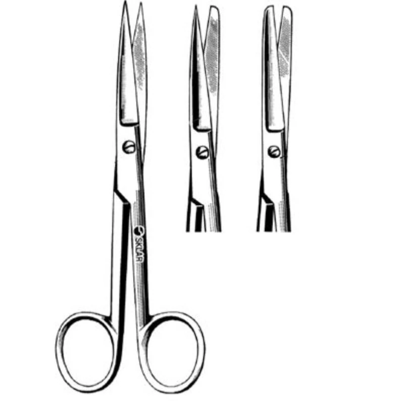 Sklar Econo Operating Scissors, Straight, 6-1/2", Stainless Steel, Sterile, Disposable, 50/Box