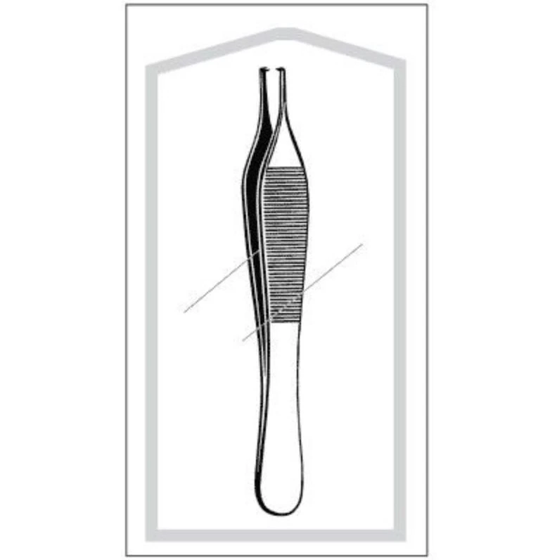 Sklar Econo Adson Tissue Forceps, 1x2 Teeth, Straight, 4-3/4", Stainless Steel, Sterile, 50/Box