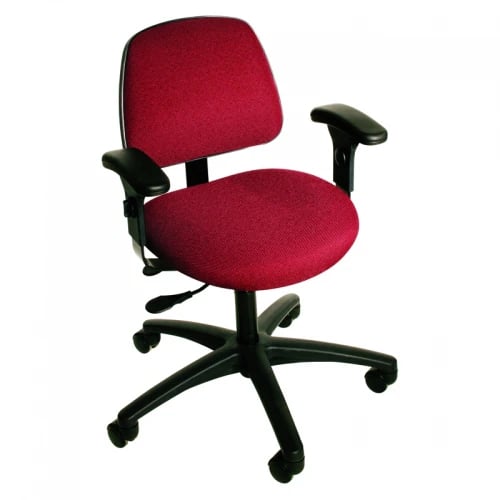 Brewer Task Series Task Chair with Adjustable Arms, Cloth, Navy
