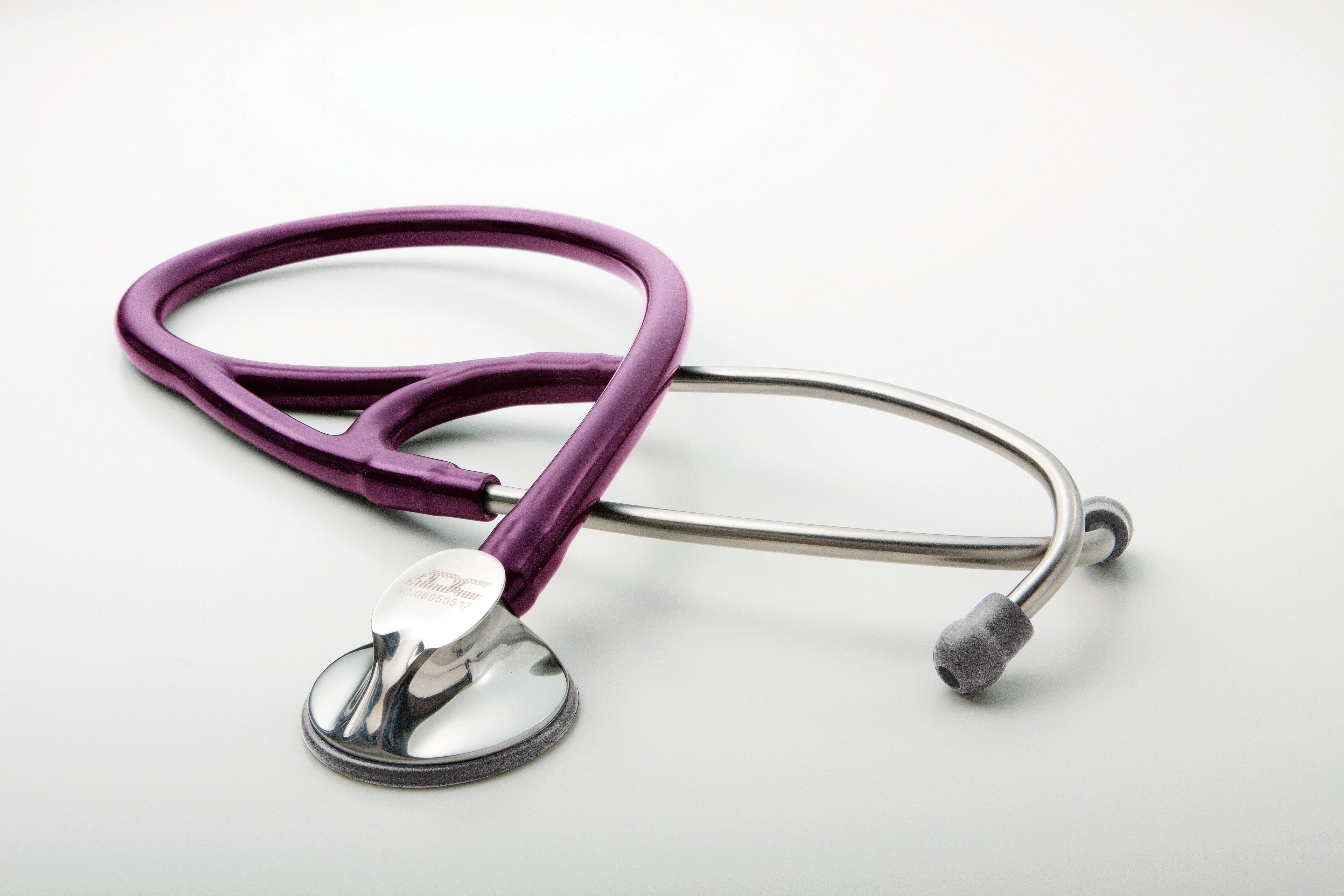 ADC Adscope 600 Cardiology Stethoscope, Adult, Raspberry, Double Lumen Tubing, 600-1000