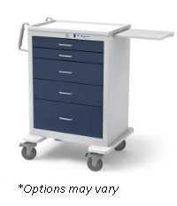 Waterloo Healthcare Anesthesia Cart, 5 Drawer, Keylock