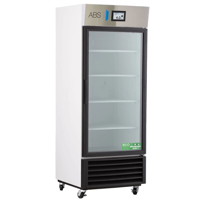 American Biotech Supply Laboratory Refrigerator, 26 cu ft, Glass Door, Right Hinge, 1 to 10°C, Cycle Defrost
