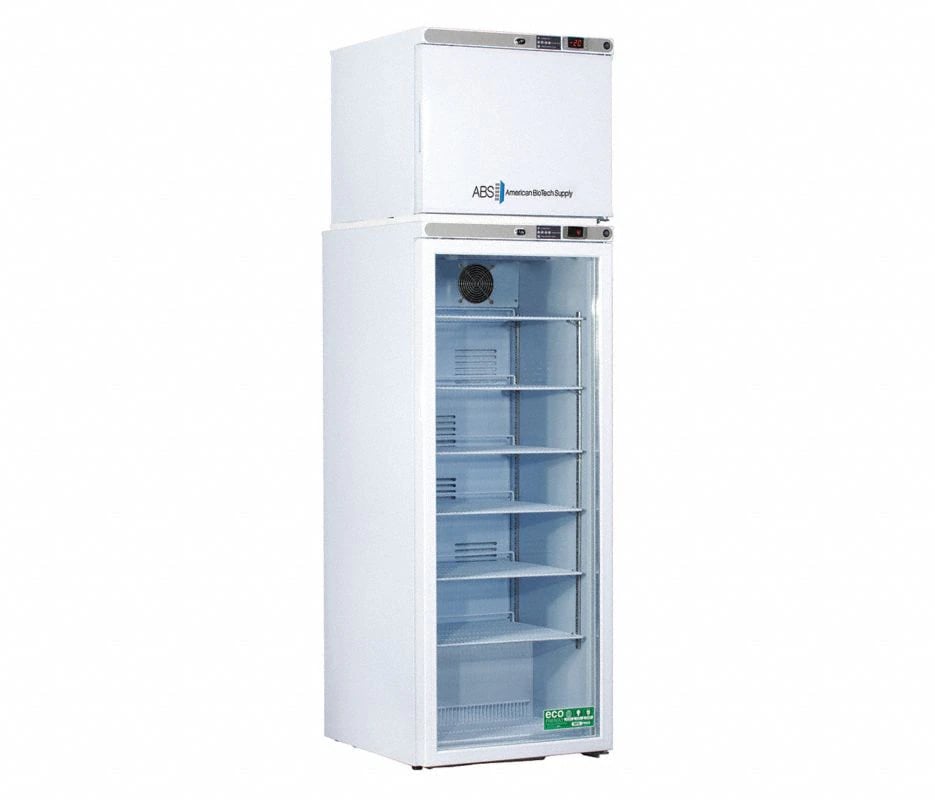American Biotech Supply DualTemp Laboratory Refrigerator/Freezer, 12 cu ft, Solid Door, Right Hinge, 1 to 10°C / -15 to -25°C, Cycle Defrost