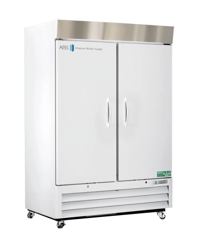 American Biotech Supply Standard Laboratory Refrigerator, 39 Cu Ft, 2 Solid Doors, 1 to 10°C, Cycle Defrost
