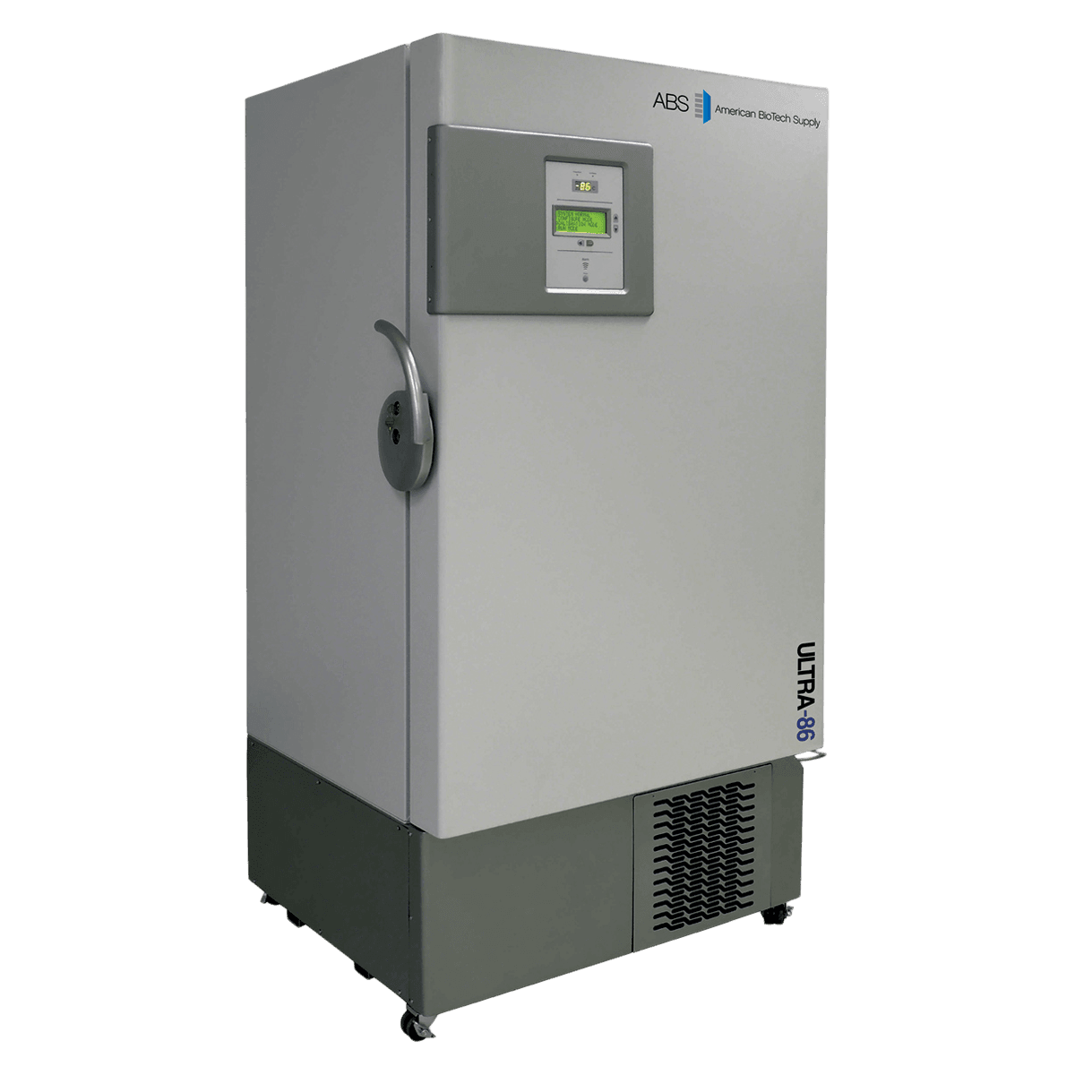 American Biotech Supply Ultra-Low Laboratory Freezer, 25 cu ft, Solid Door, -50 to -86C, 230V, Manual Defrost