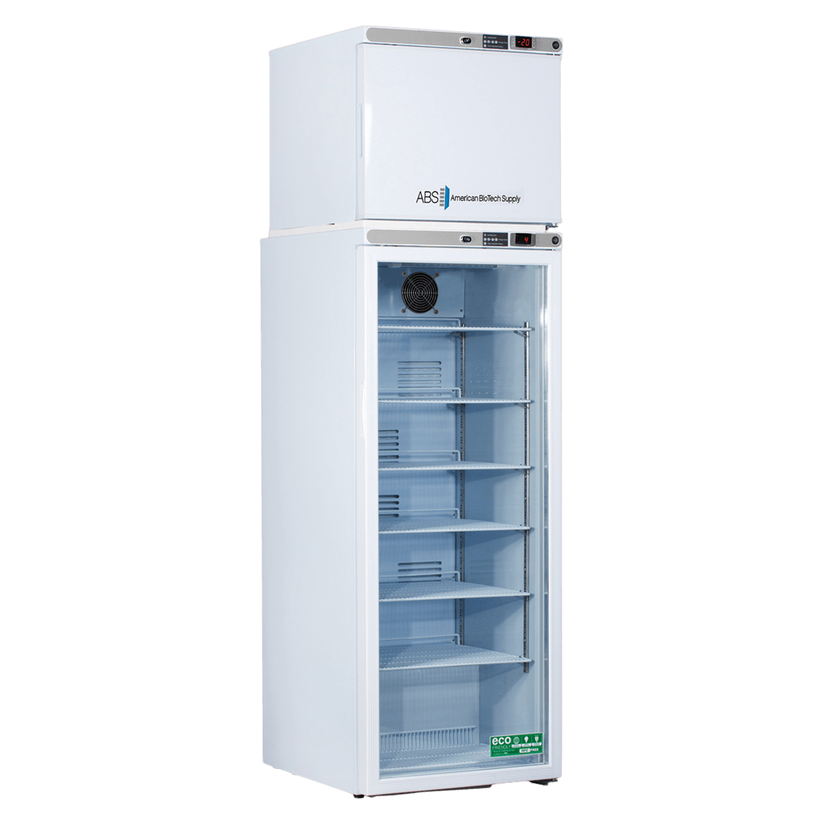 American Biotech Supply DualTemp Laboratory Refrigerator/Freezer, 12 cu ft Total, 2 Doors, Right Hinge, -15 to -25°C Freezer, Cycle Defrost