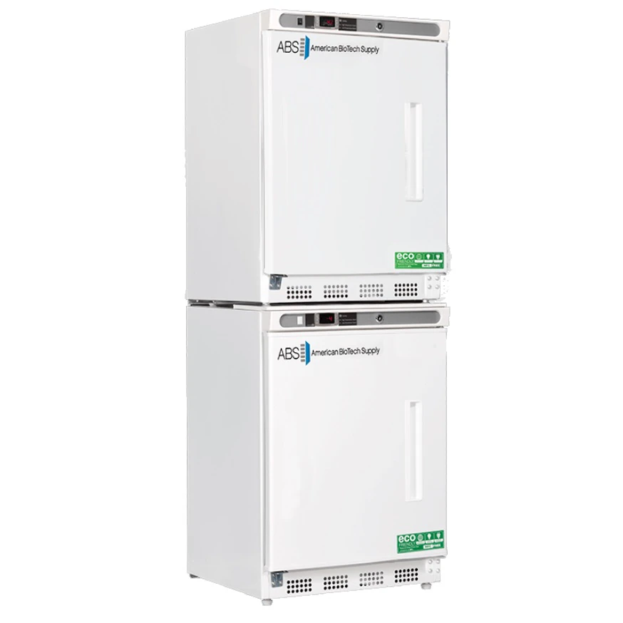 American Biotech Supply Dual Temp Laboratory Refrigerator/Freezer, 9 cu ft Total, Left Hinge, 4.6 cu ft Refrigerator / 4.2 cu ft Freezer, 1 to 10°C / -15 to -25°C, Cycle Defrost