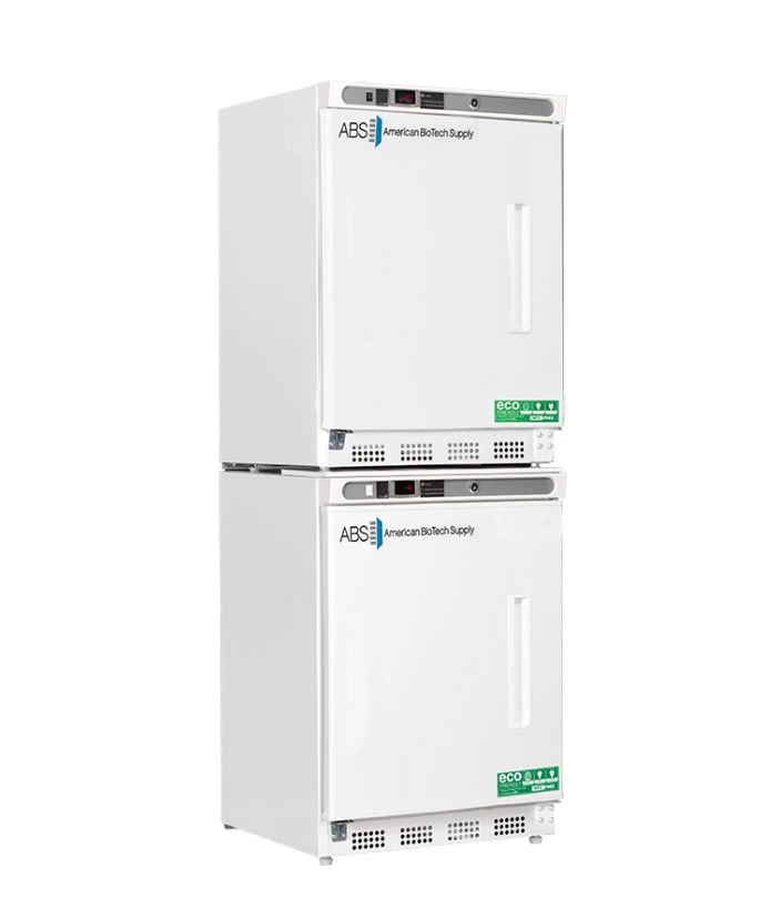 American Biotech Supply DualTemp Laboratory Refrigerator/Freezer, 4.5 Cu Ft Refrigerator / 4.2 Cu Ft Freezer, 2 Doors, Left Hinge, -15 to -25C, Cycle Defrost