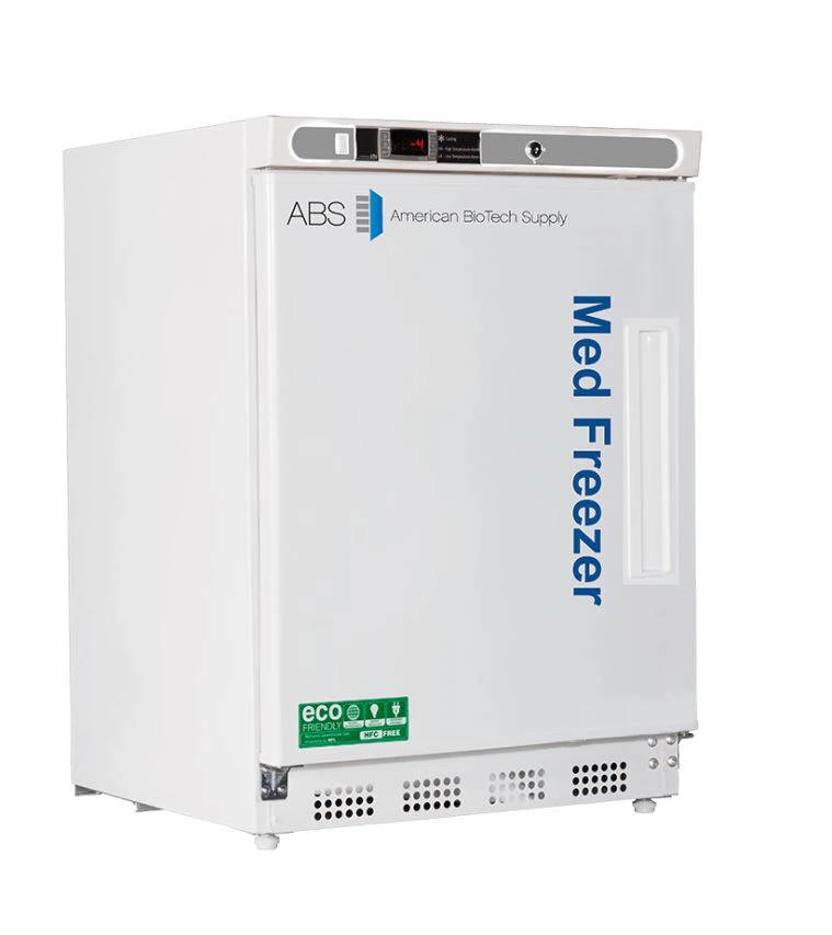 American Biotech Supply Laboratory Freezer, Undercounter, 4.2 Cu Ft, Solid Door, Left Hinge, -15 to -25°C, Manual Defrost