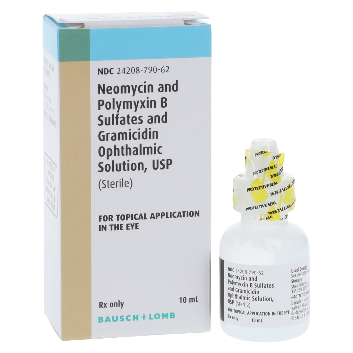 Neomycin/Polymyxin B Sulfate/Gramicidin Ophthalmic Solution, 10mL Bottle, Bausch