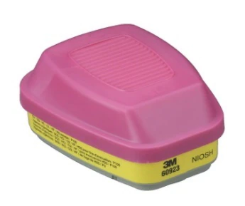 3M 6000 Series Vapor/Acid Gas Filter for Respirator, 2/Package