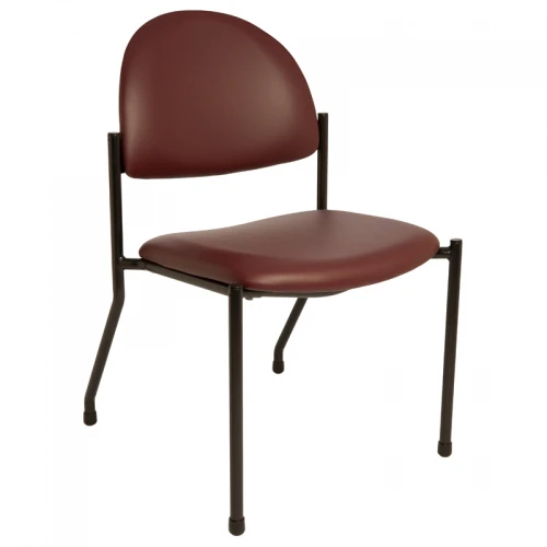 Brewer Chair Side without Arms, Custom Steel Frame, Graphite with Backrest