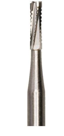 Meisinger FG Sterile-Packed Carbide Bur, #557 SS, Friction Grip Short Shank, Cylinder, 1.0 mm Head, 25/Pack, HM31-010-SS