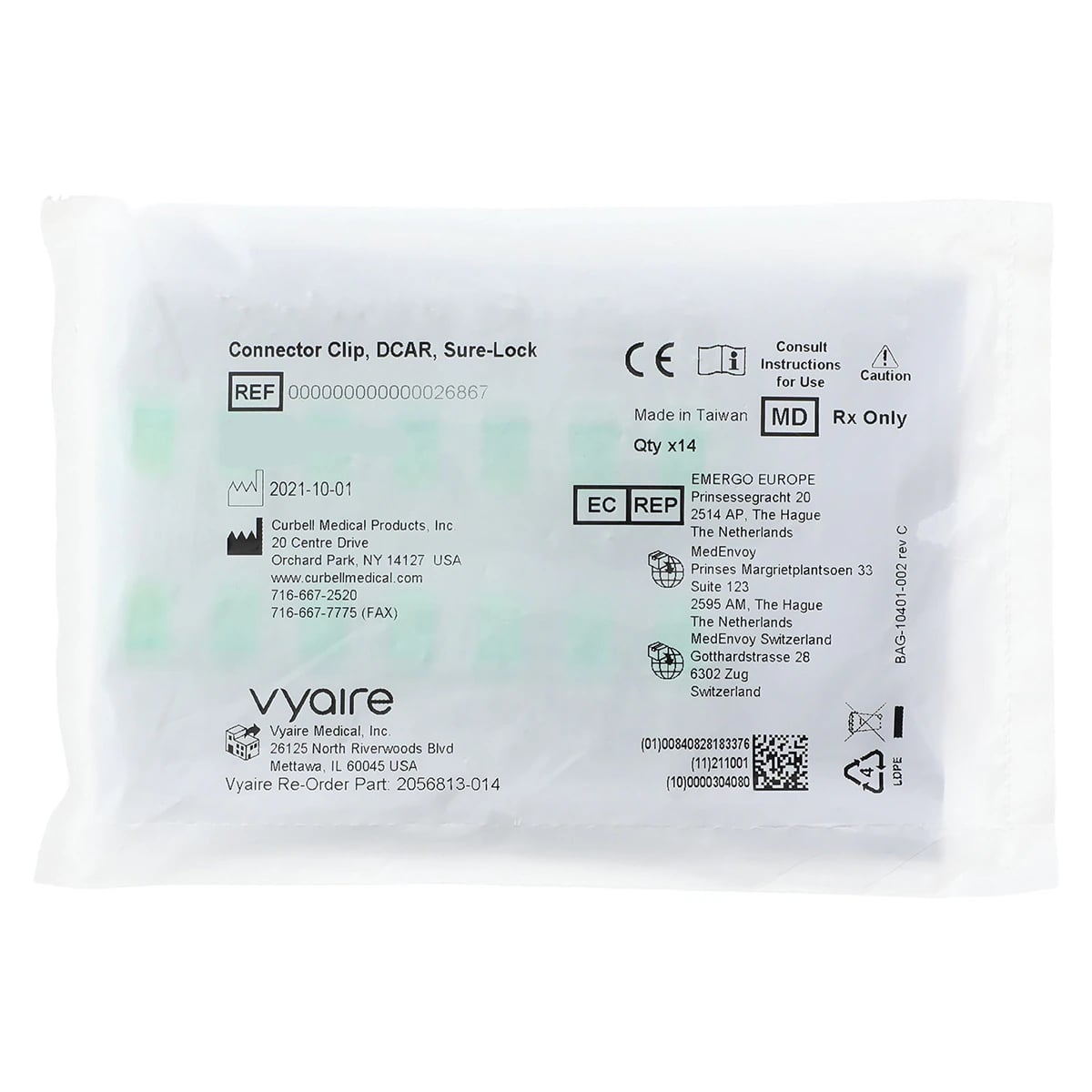 SunMed EKG Clips for GE MAC 5500, 14/Package