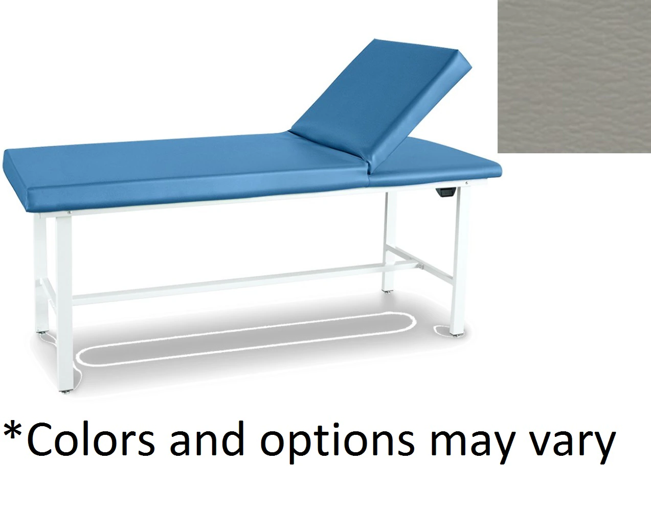 Winco Mfg Treatment Table, 28" x 2" Foam, with Drawer, Gray, 400 lb Capacity