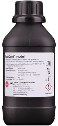 FotoDent 3D Print Resin, Beige Opaque, 1.0 kg Bottle