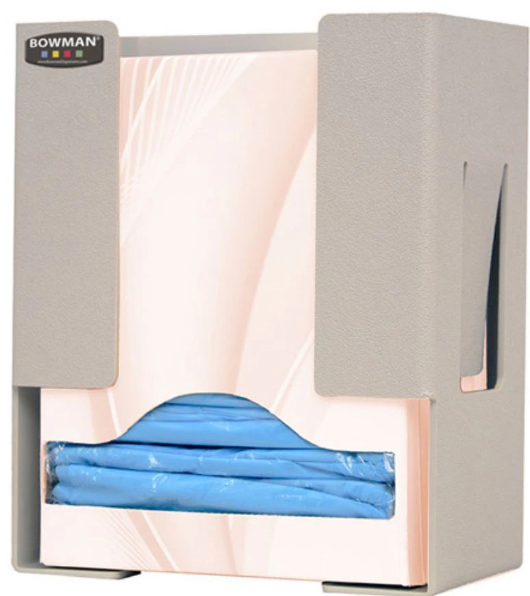 Bowman Gown Box Dispenser, Beige, 7.95"W x 4.95"D x 9.85"H