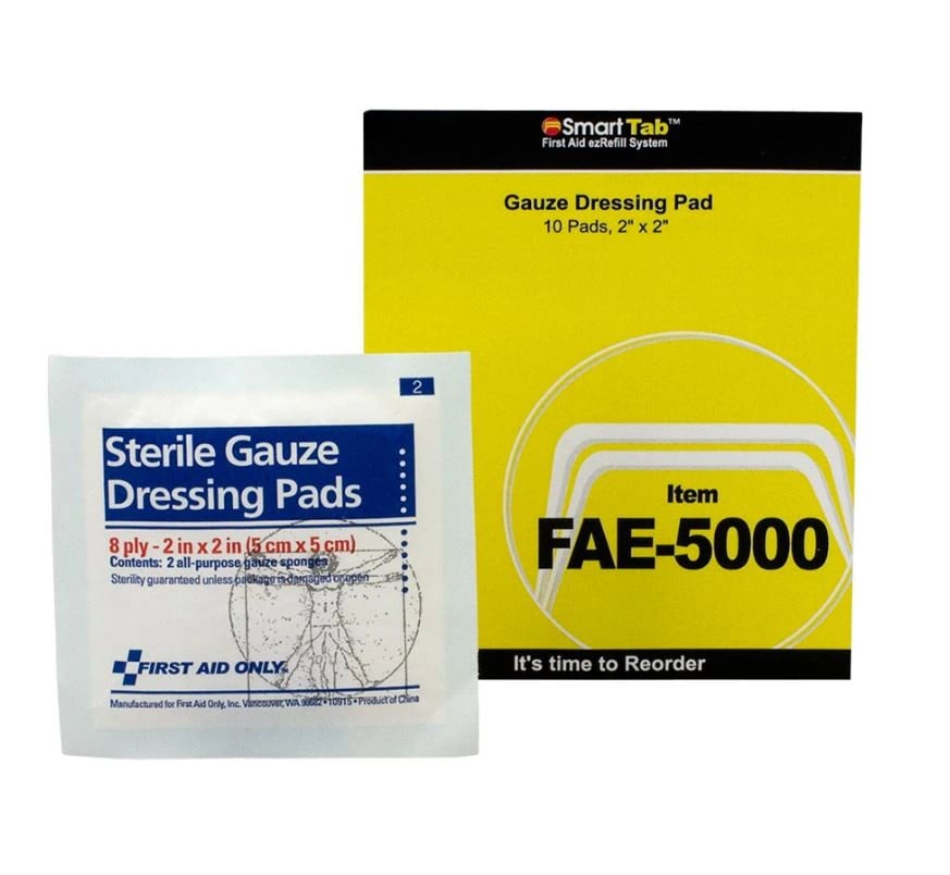 Acme 100% Cotton Gauze Pad, 2" x 2", 8-Ply, Sterile, Latex-Free