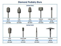 Dedeco Diamond Podiatry Bur, Small, Olive Shape, Each