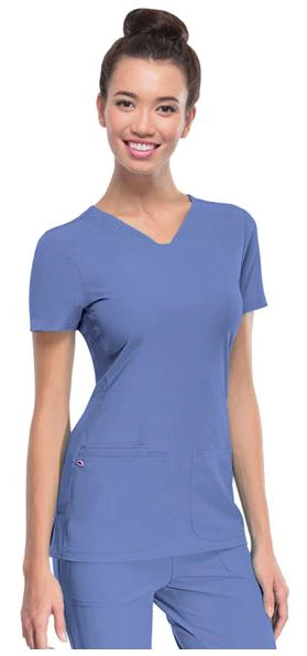 HeartSoul PitterPat V-Neck Scrub Top, Womens, Large, Ceil, 20710