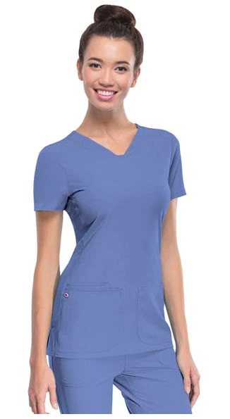HeartSoul PitterPat V-Neck Scrub Top, Womens, X-Large, Ceil, 20710