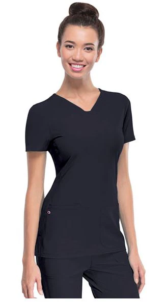 HeartSoul PitterPat V-Neck Scrub Top, Pewter, Women's X-Large, 20710